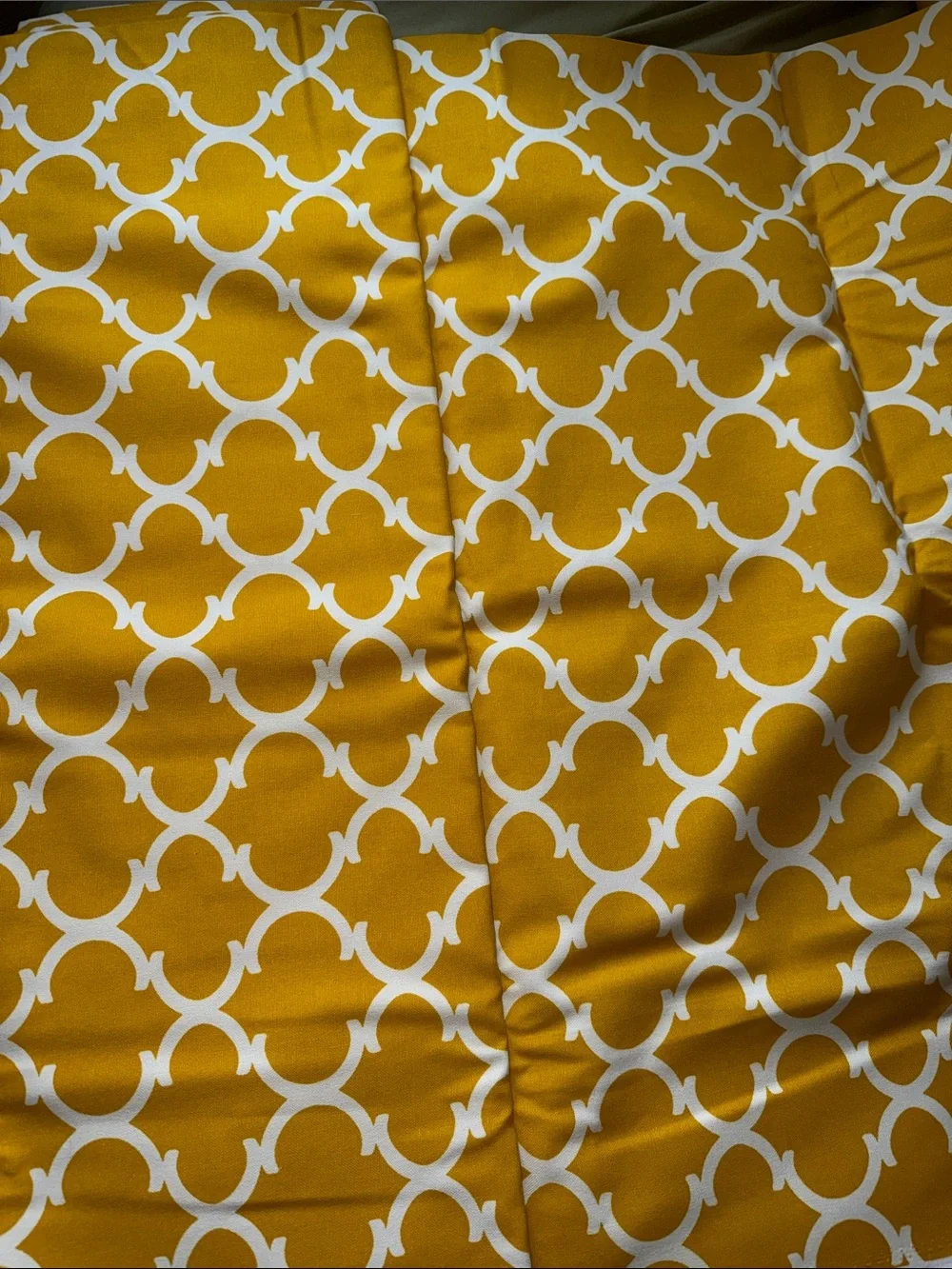 Yellow and White Geometric Waverly inspirations Fabric 2 yards